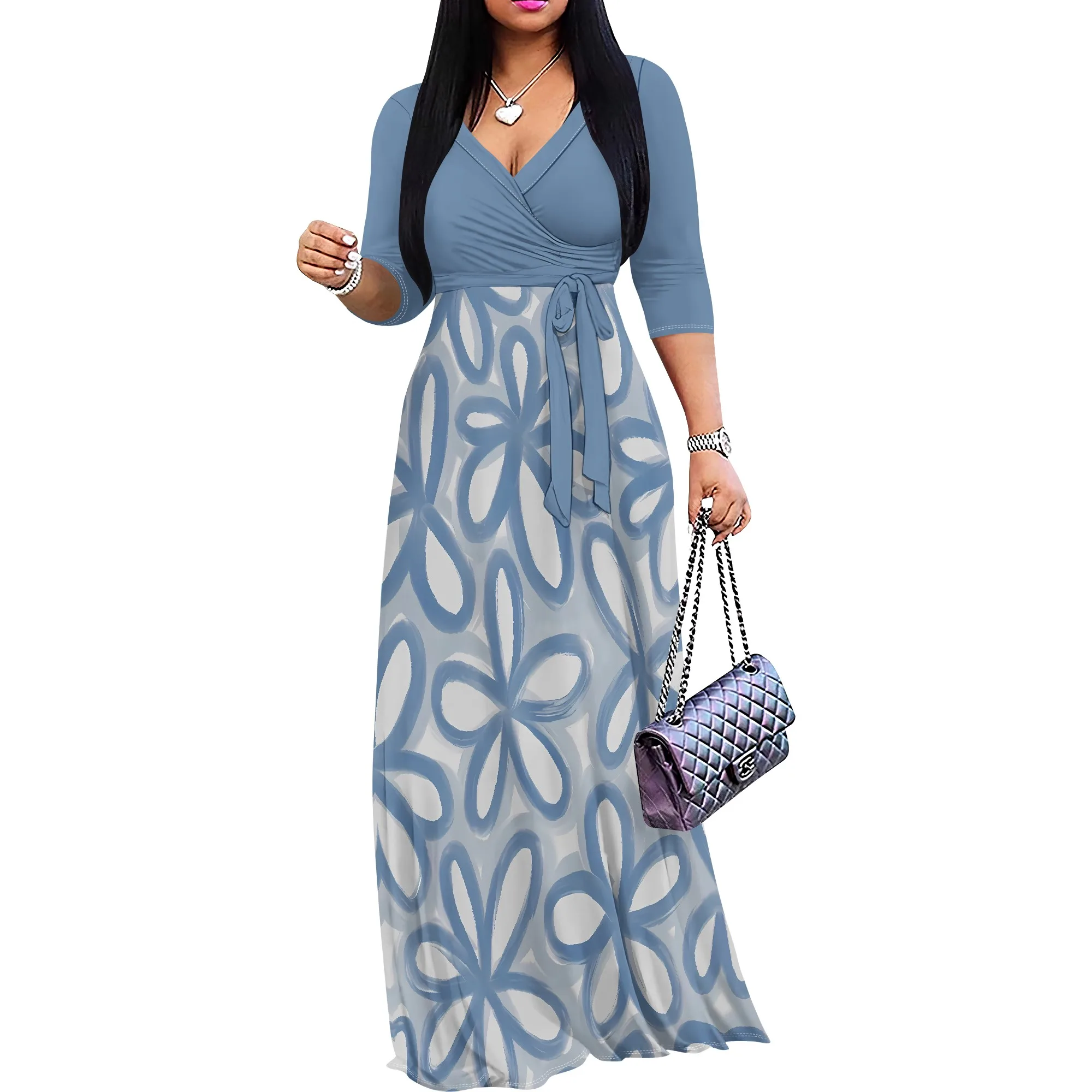 Women's Casual Sexy V Neck 3/4 Sleeves Club wear Party Outfits Women's Casual Sexy V Neck 3/4 Sleeves Club wear Party Outfits