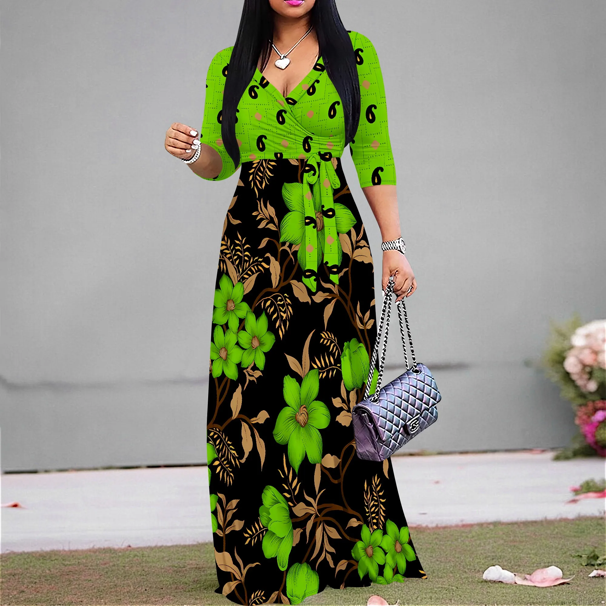 Women's Casual Sexy V Neck 3/4 Sleeves Club wear Party Outfits Women's Casual Sexy V Neck 3/4 Sleeves Club wear Party Outfits