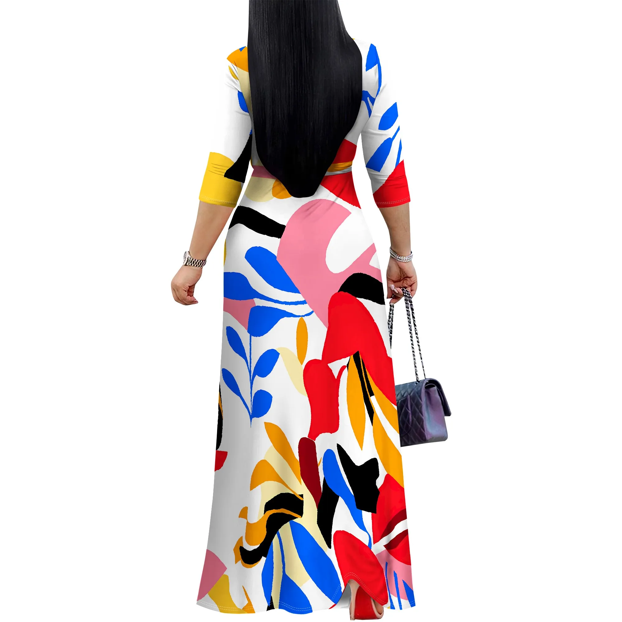 Women’s Casual Sexy V Neck 3/4 Sleeves Club wear Party Outfits Women's Casual Sexy V Neck 3/4 Sleeves Club wear Party Outfits