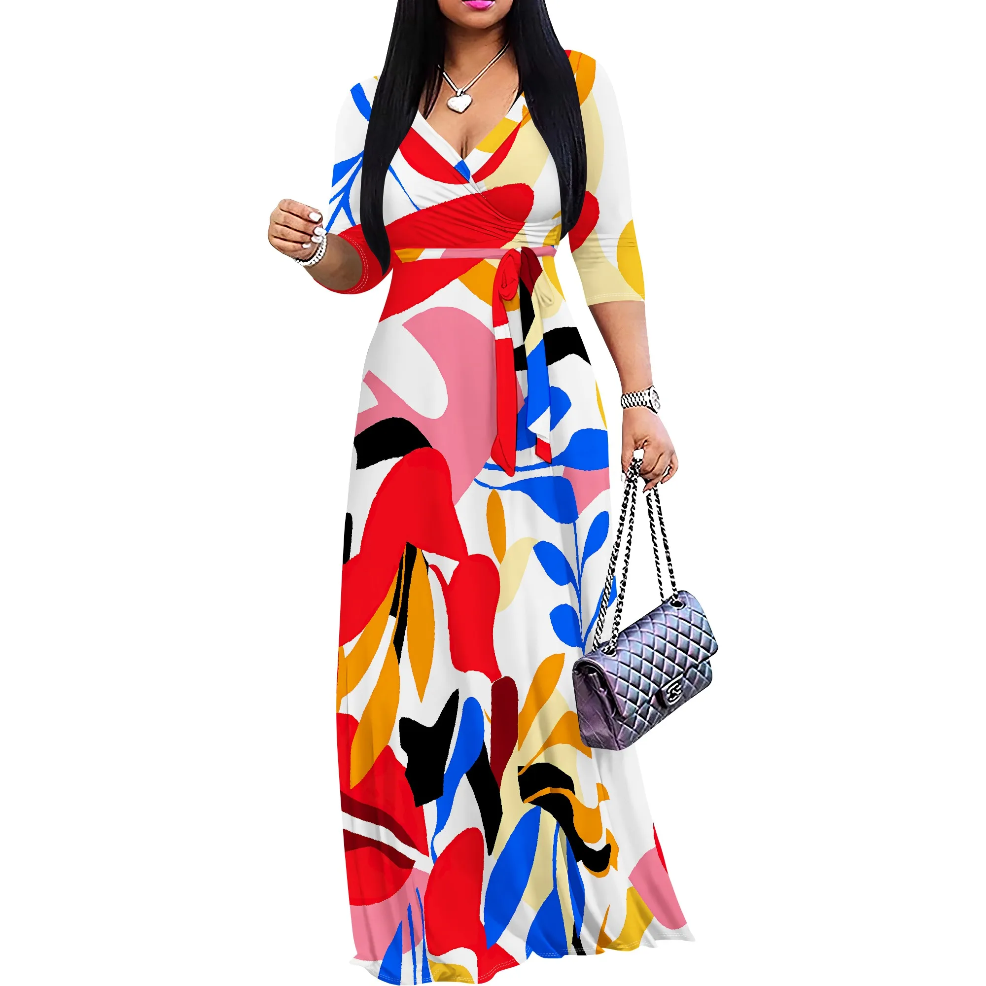 Women's Casual Sexy V Neck 3/4 Sleeves Club wear Party Outfits Women's Casual Sexy V Neck 3/4 Sleeves Club wear Party Outfits