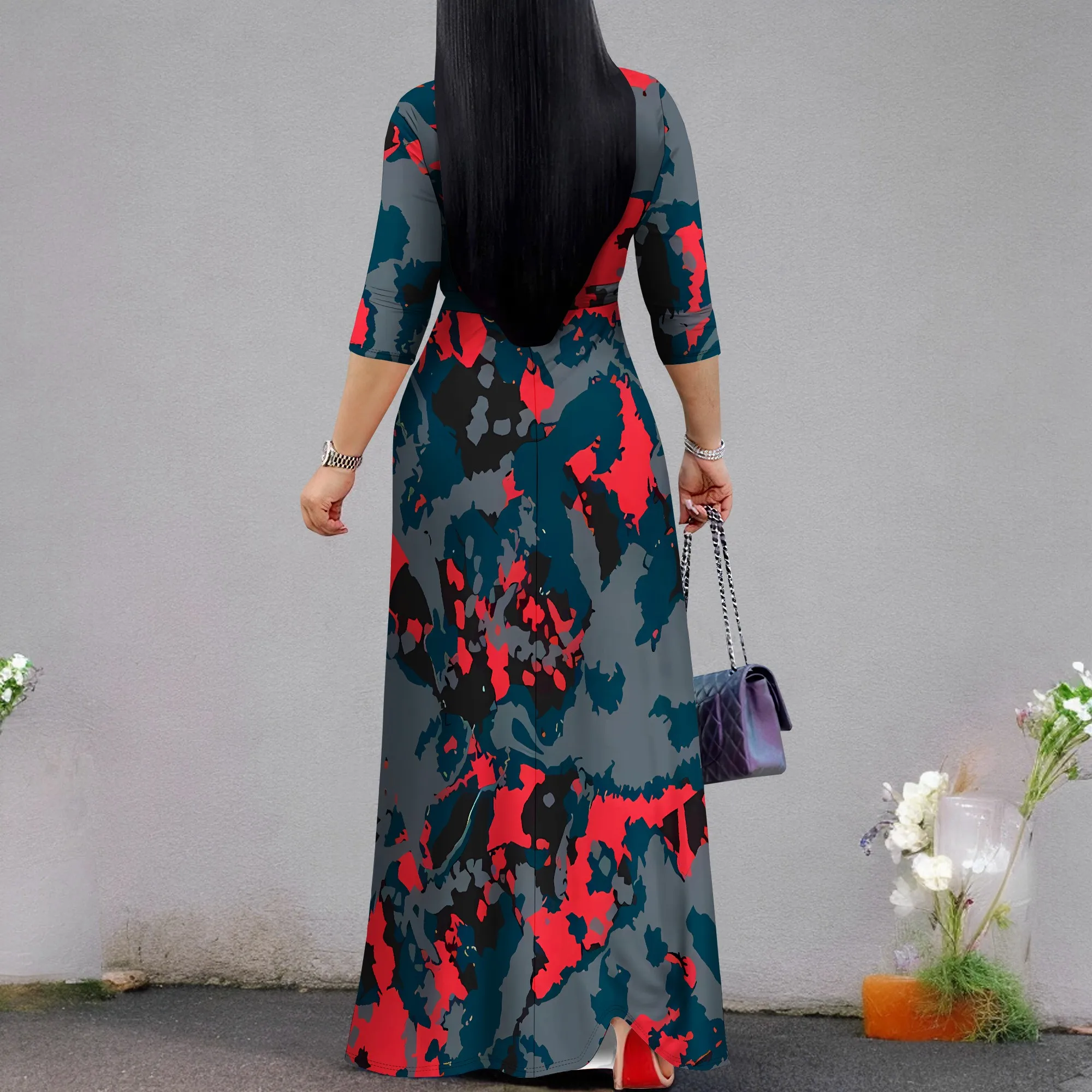 Women's Casual Sexy V Neck 3/4 Sleeves Club wear Party Outfits Women's Casual Sexy V Neck 3/4 Sleeves Club wear Party Outfits