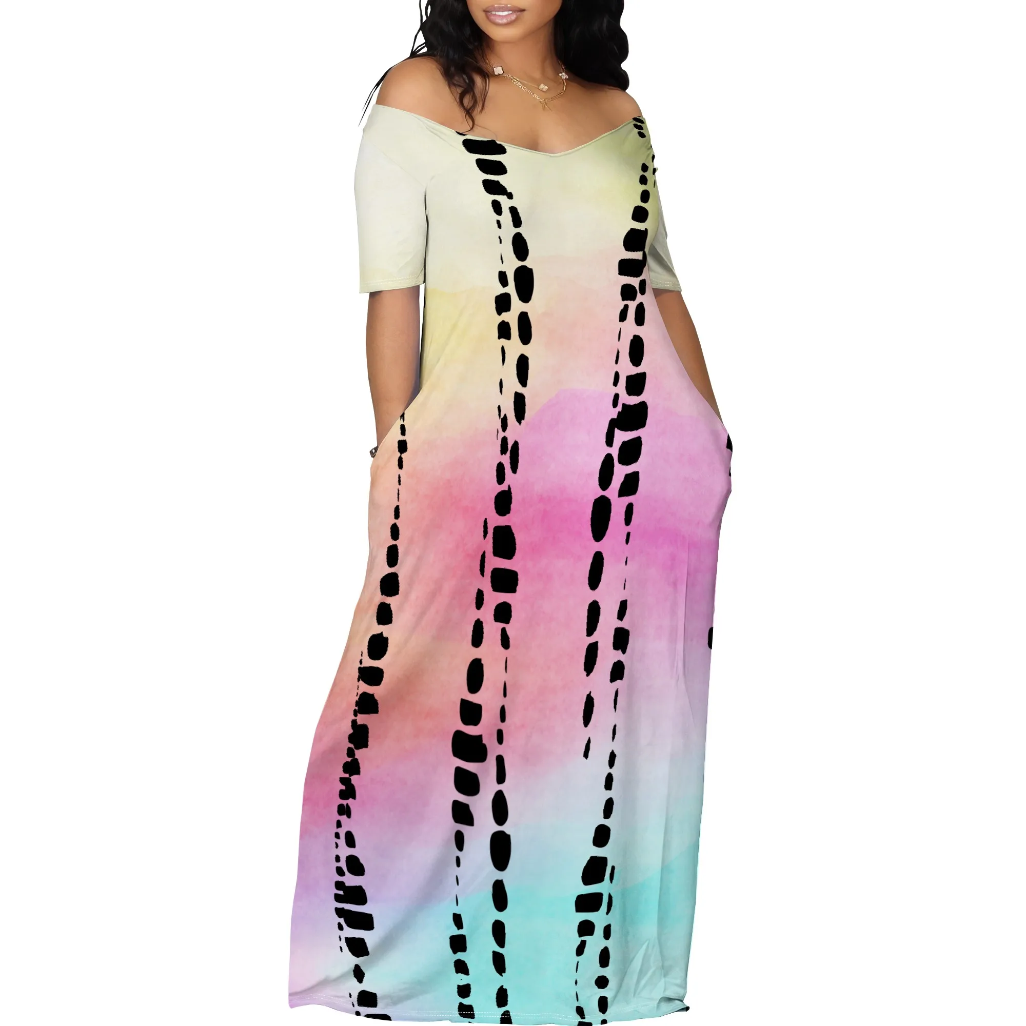 Women’s Summer Plus Size Long Skirt Short Sleeve Holiday Long Skirt Casual Tank Top Women's Summer Plus Size Long Skirt Short Sleeve Holiday Long Skirt Casual Tank Top