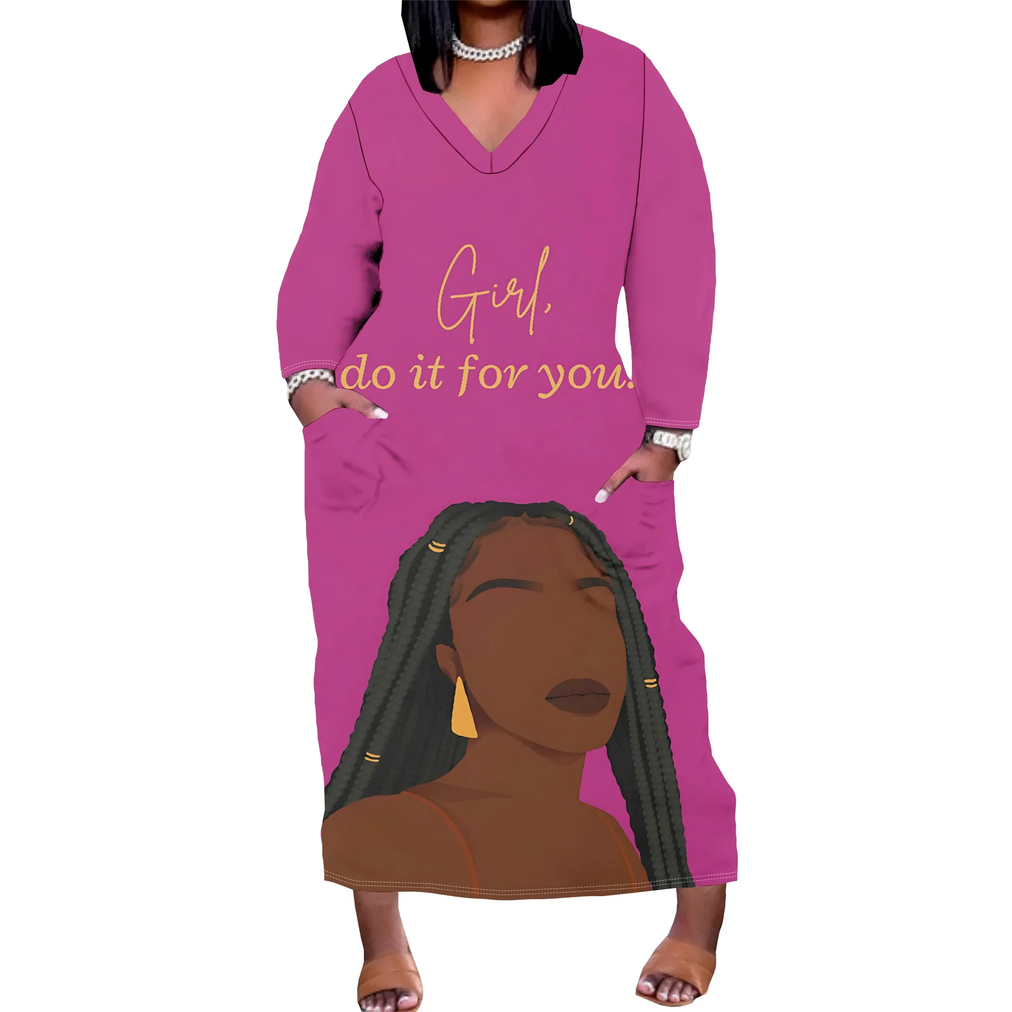 Women's Plus Size Summer Dresses Casual Loose Fit Aztec T-Shirt Dress Long Sleeve Western Beach Dress with Pockets Women's Plus Size Summer Dresses Casual Loose Fit Aztec T-Shirt Dress Long Sleeve Western Beach Dress with Pockets