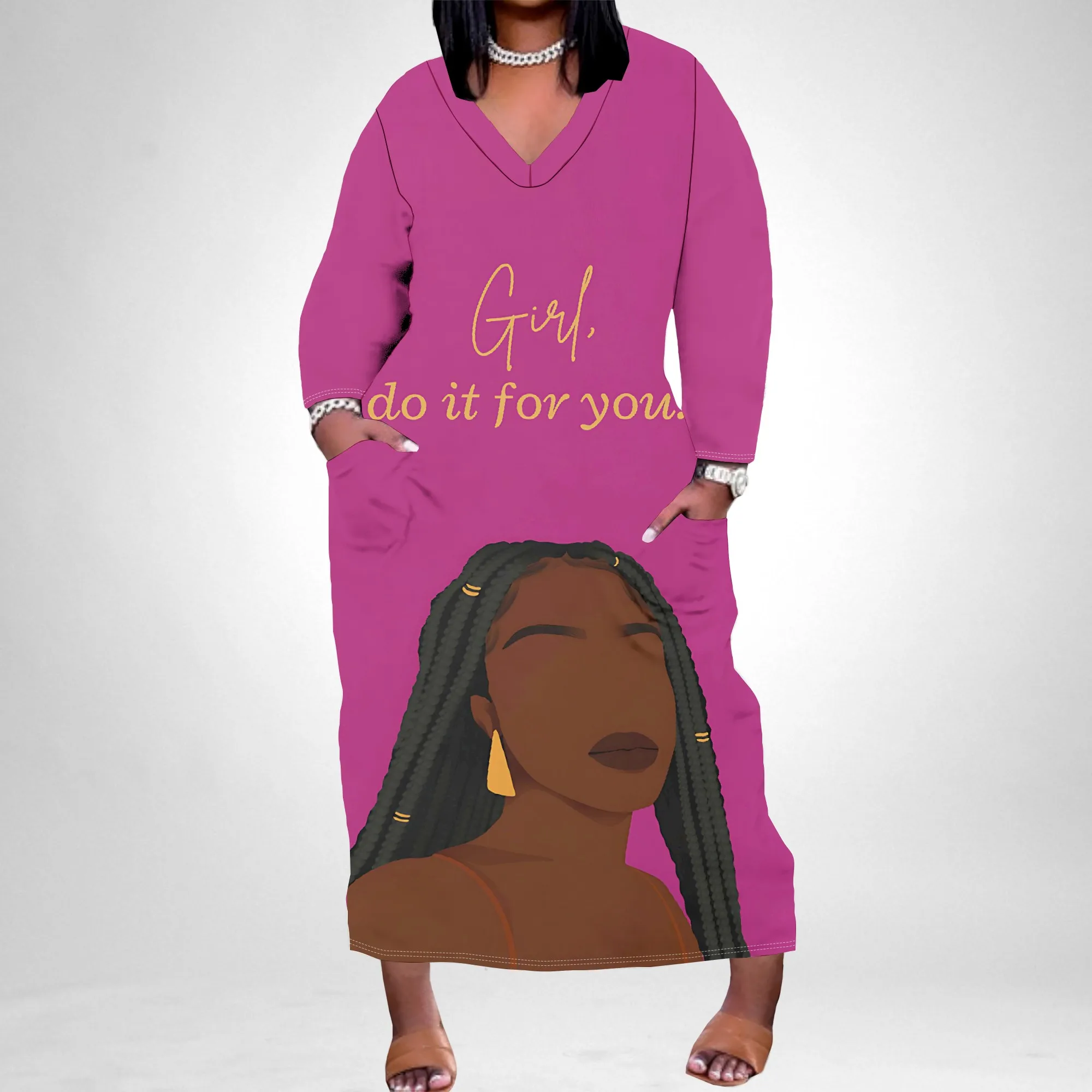 Women's Plus Size Summer Dresses Casual Loose Fit Aztec T-Shirt Dress Long Sleeve Western Beach Dress with Pockets Women's Plus Size Summer Dresses Casual Loose Fit Aztec T-Shirt Dress Long Sleeve Western Beach Dress with Pockets