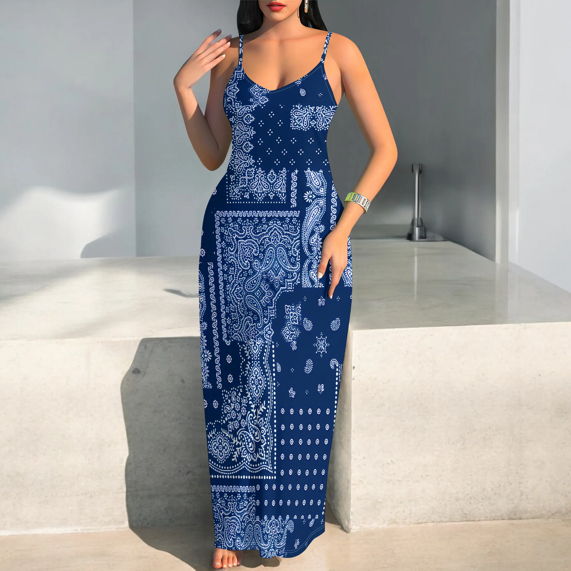 Pink Floral Print Maxi Dress Plus Size Sleeveless Garden Picnic Spring Wear Pink Floral Print Maxi Dress Plus Size Sleeveless Garden Picnic Spring Wear