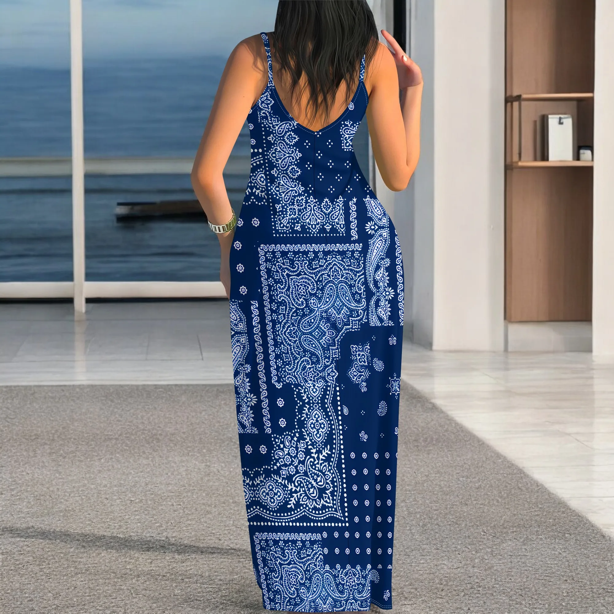 Pink Floral Print Maxi Dress Plus Size Sleeveless Garden Picnic Spring Wear Pink Floral Print Maxi Dress Plus Size Sleeveless Garden Picnic Spring Wear