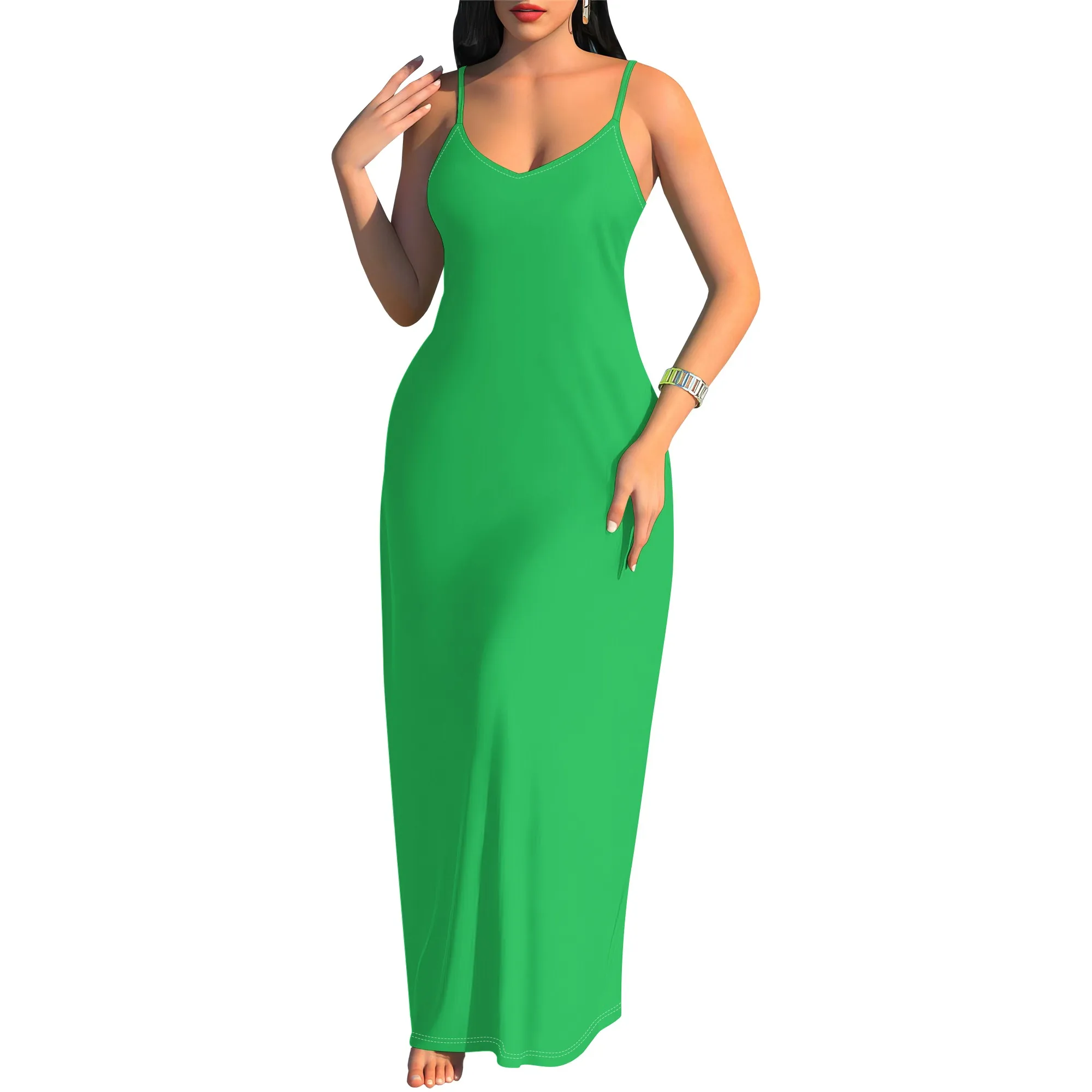 Plus Size Sleeveless Long Dress for Women Summer Casual Elegant Beach Party Outfit