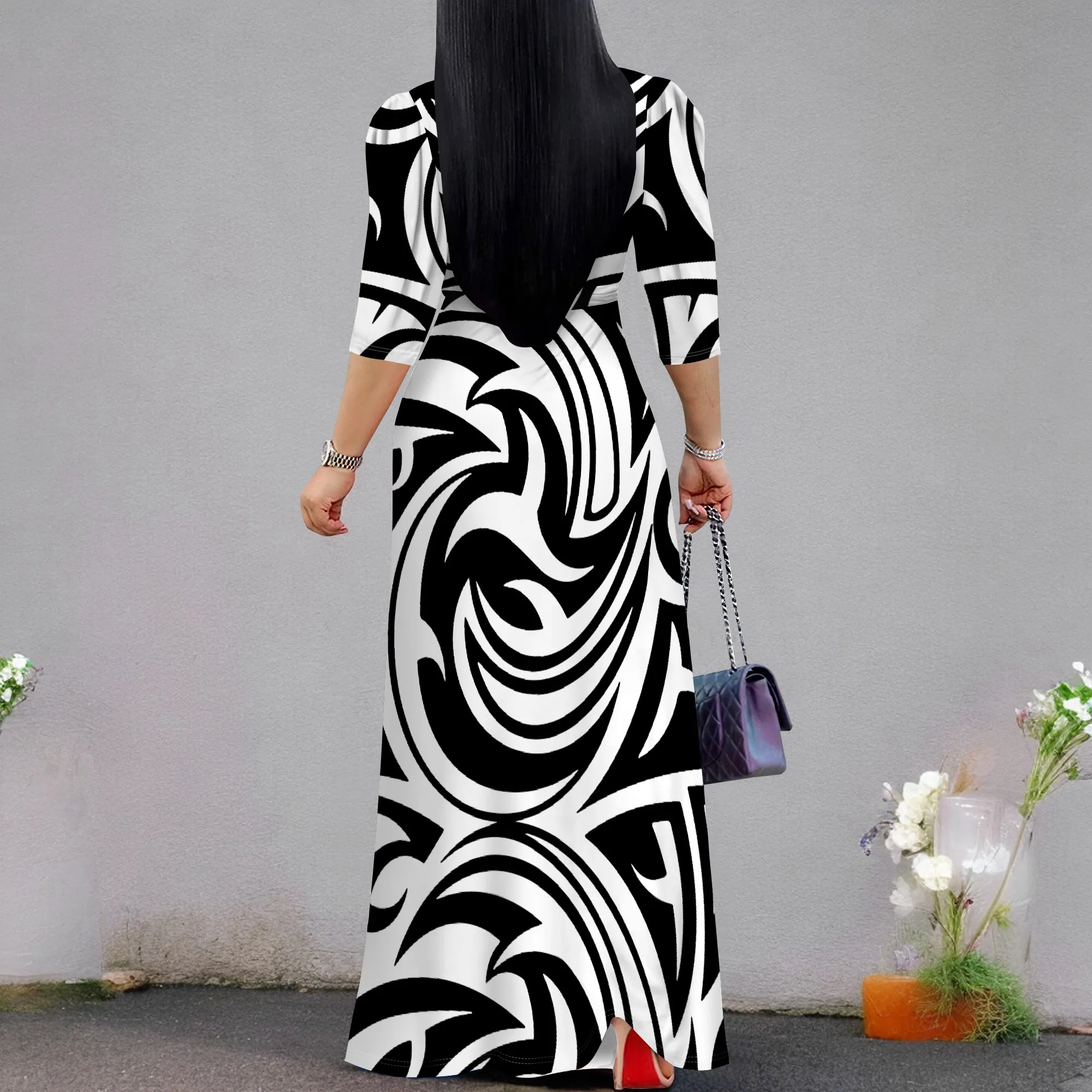 Women's Casual Sexy V Neck 3/4 Sleeves Club wear Party Outfits