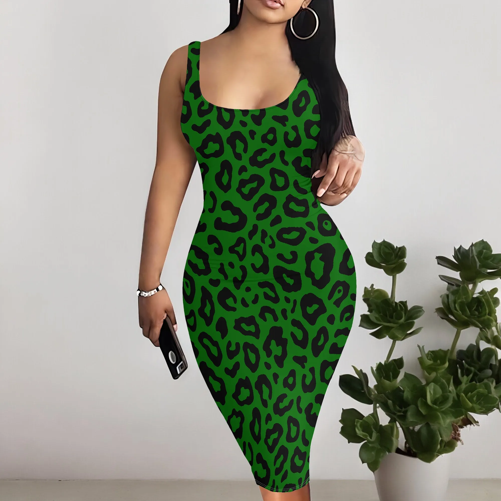 Leopard Print Dress for Women Sexy Sleeveless Bodycon Tank Dresses Plus Size Club Outfits Leopard Print Dress for Women Sexy Sleeveless Bodycon Tank Dresses Plus Size Club Outfits