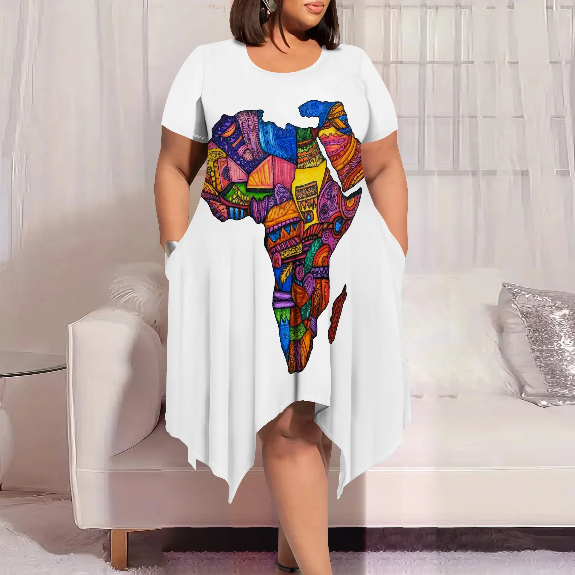 Women's Autumn Midi Dresses Summer Casual Plus Size Short Sleeve Crewneck t Shirt Club Dress with Pockets Women's Autumn Midi Dresses Summer Casual Plus Size Short Sleeve Crewneck t Shirt Club Dress with Pockets