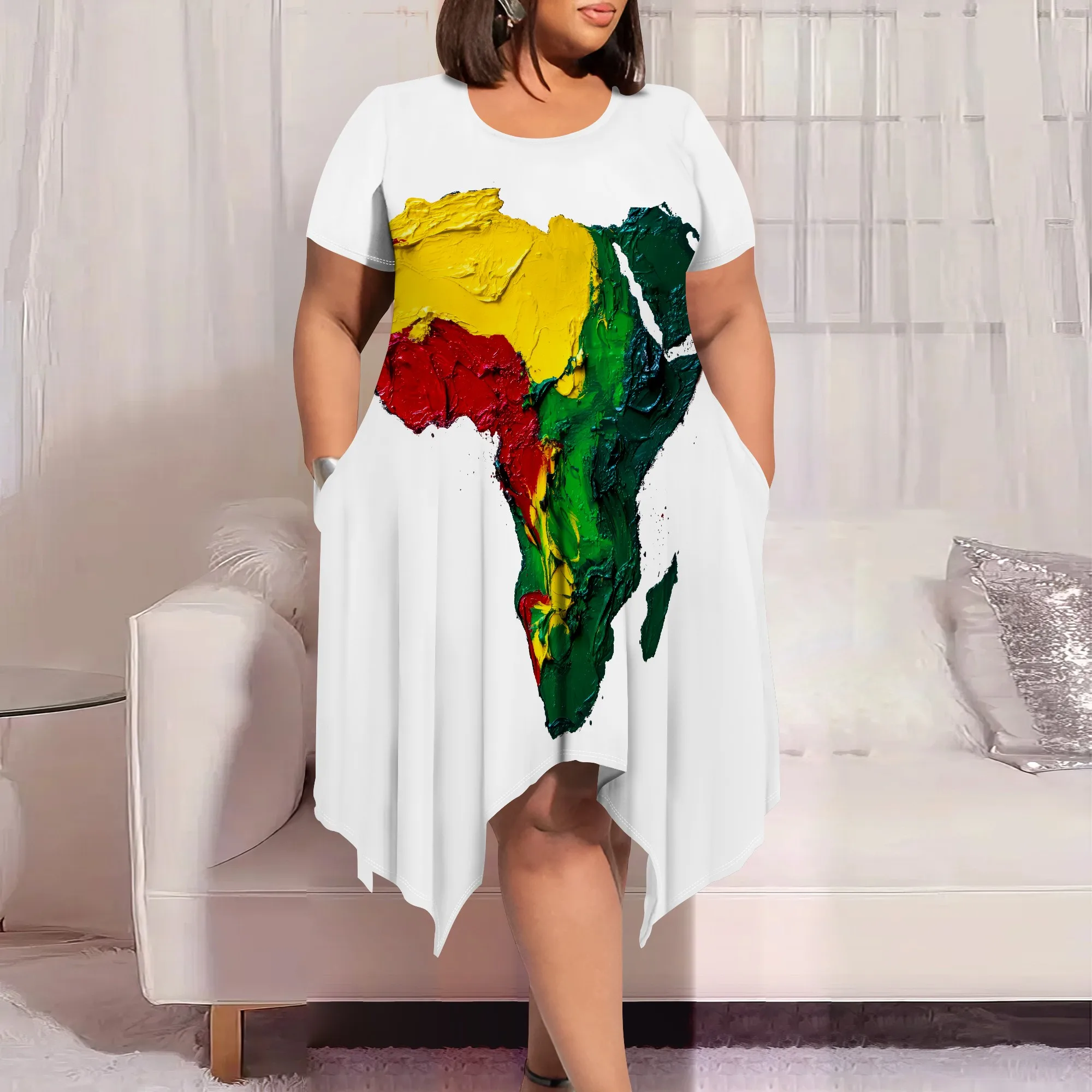 Women's Autumn Midi Dresses Summer Casual Plus Size Short Sleeve Crewneck t Shirt Club Dress with Pockets Women's Autumn Midi Dresses Summer Casual Plus Size Short Sleeve Crewneck t Shirt Club Dress with Pockets