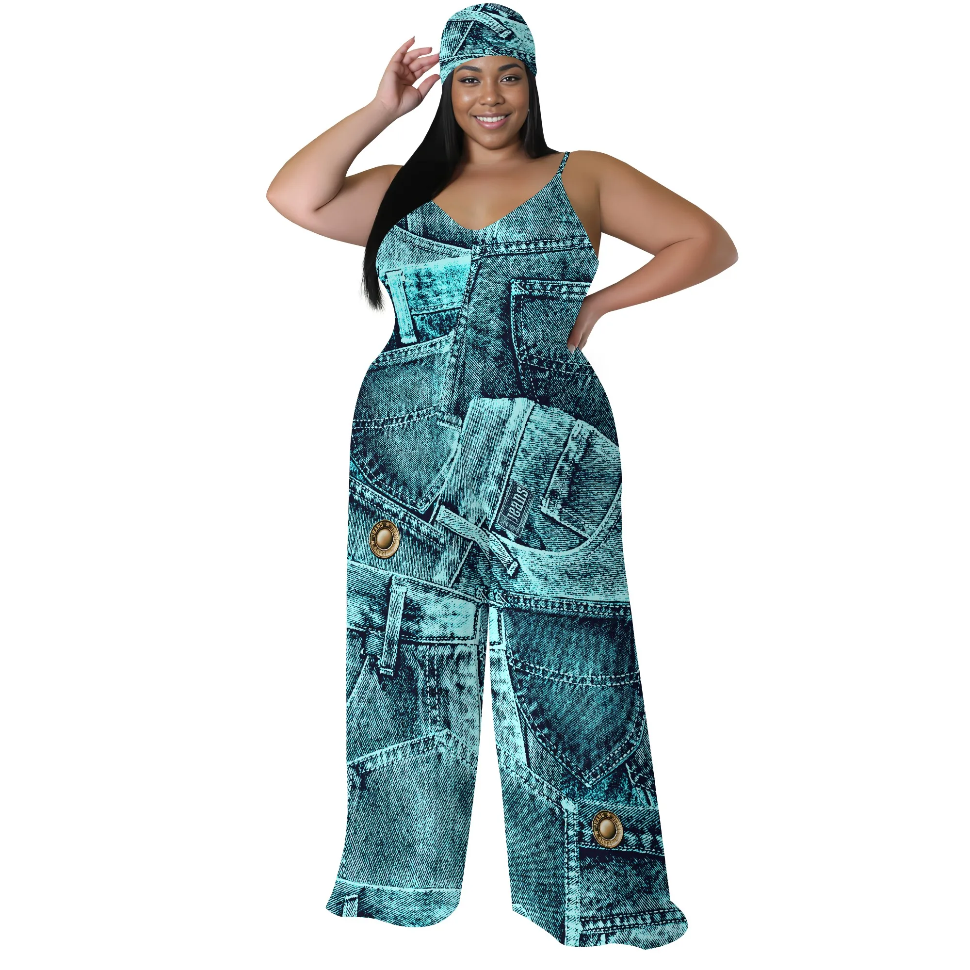 Women's Casual Fashion Loose romper Sleeveless Stretch jumpsuit with pockets Women's Casual Fashion Loose romper Sleeveless Stretch jumpsuit with pockets