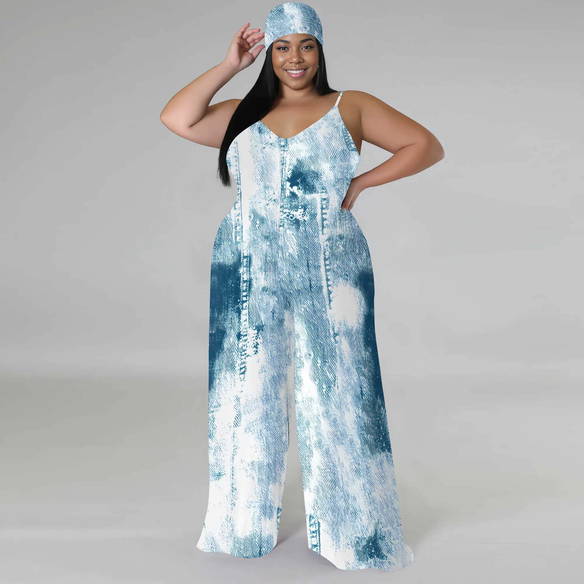 Women's Casual Fashion Loose romper Sleeveless Stretch jumpsuit with pockets Women's Casual Fashion Loose romper Sleeveless Stretch jumpsuit with pockets