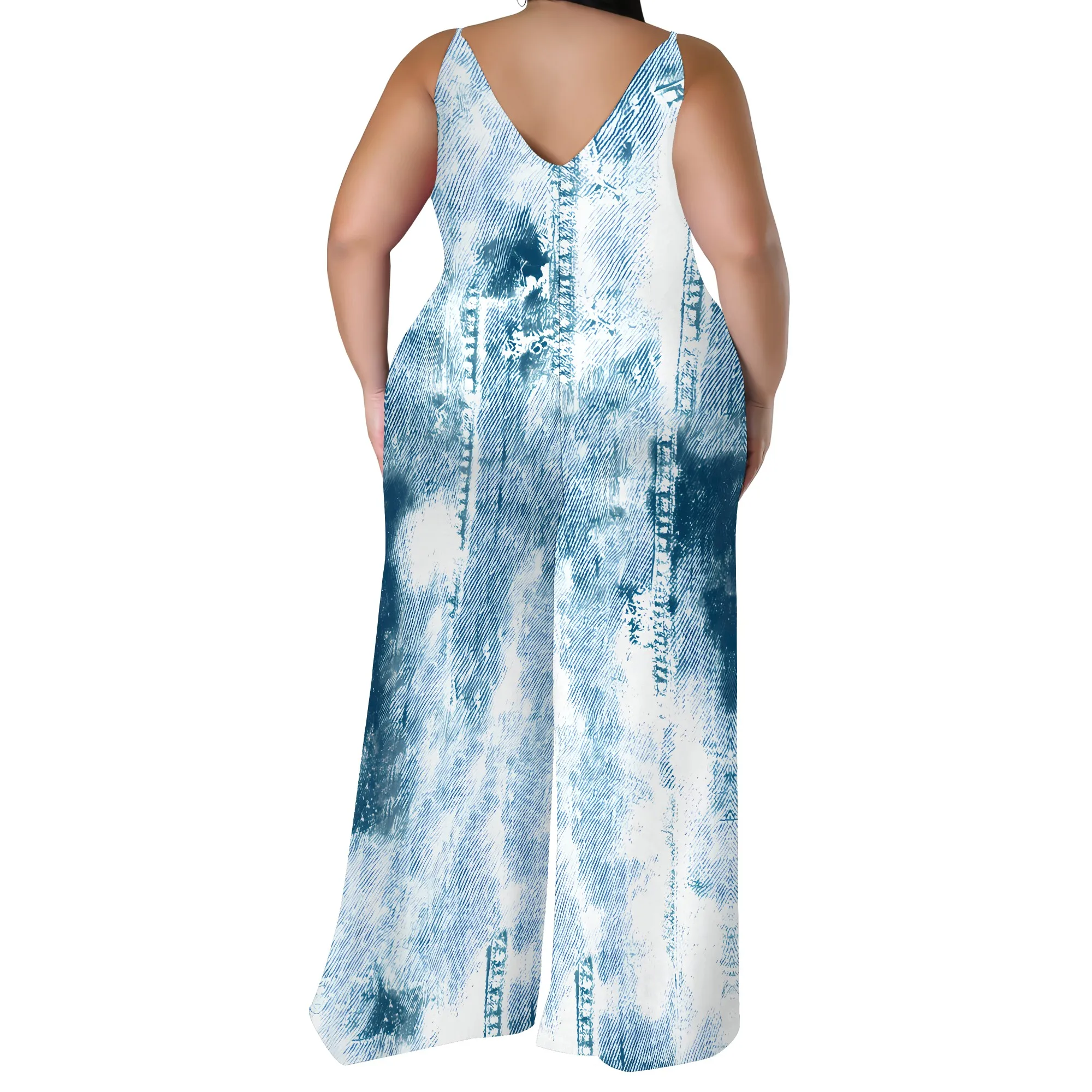 Women's Casual Fashion Loose romper Sleeveless Stretch jumpsuit with pockets Women's Casual Fashion Loose romper Sleeveless Stretch jumpsuit with pockets