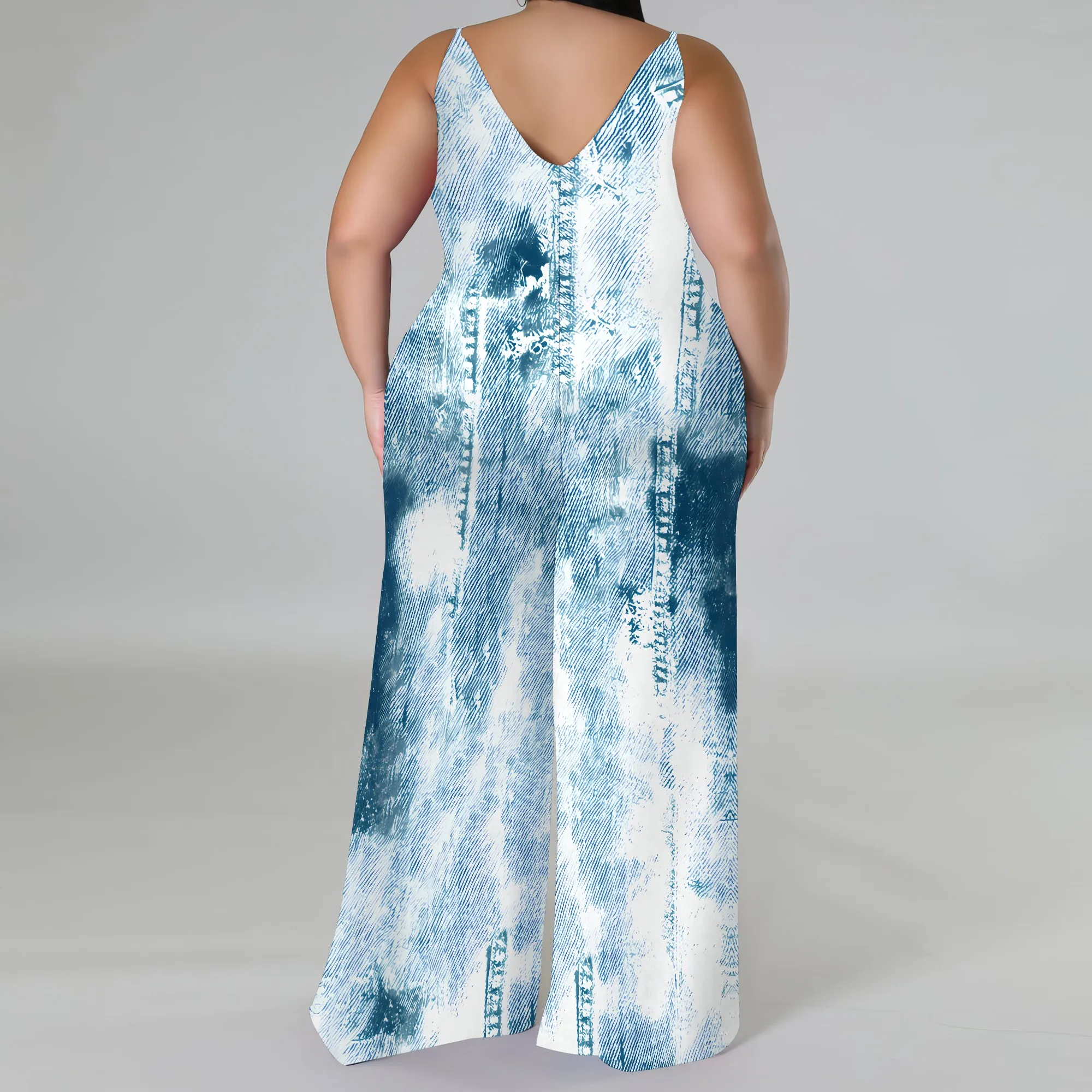 Women's Casual Fashion Loose romper Sleeveless Stretch jumpsuit with pockets Women's Casual Fashion Loose romper Sleeveless Stretch jumpsuit with pockets