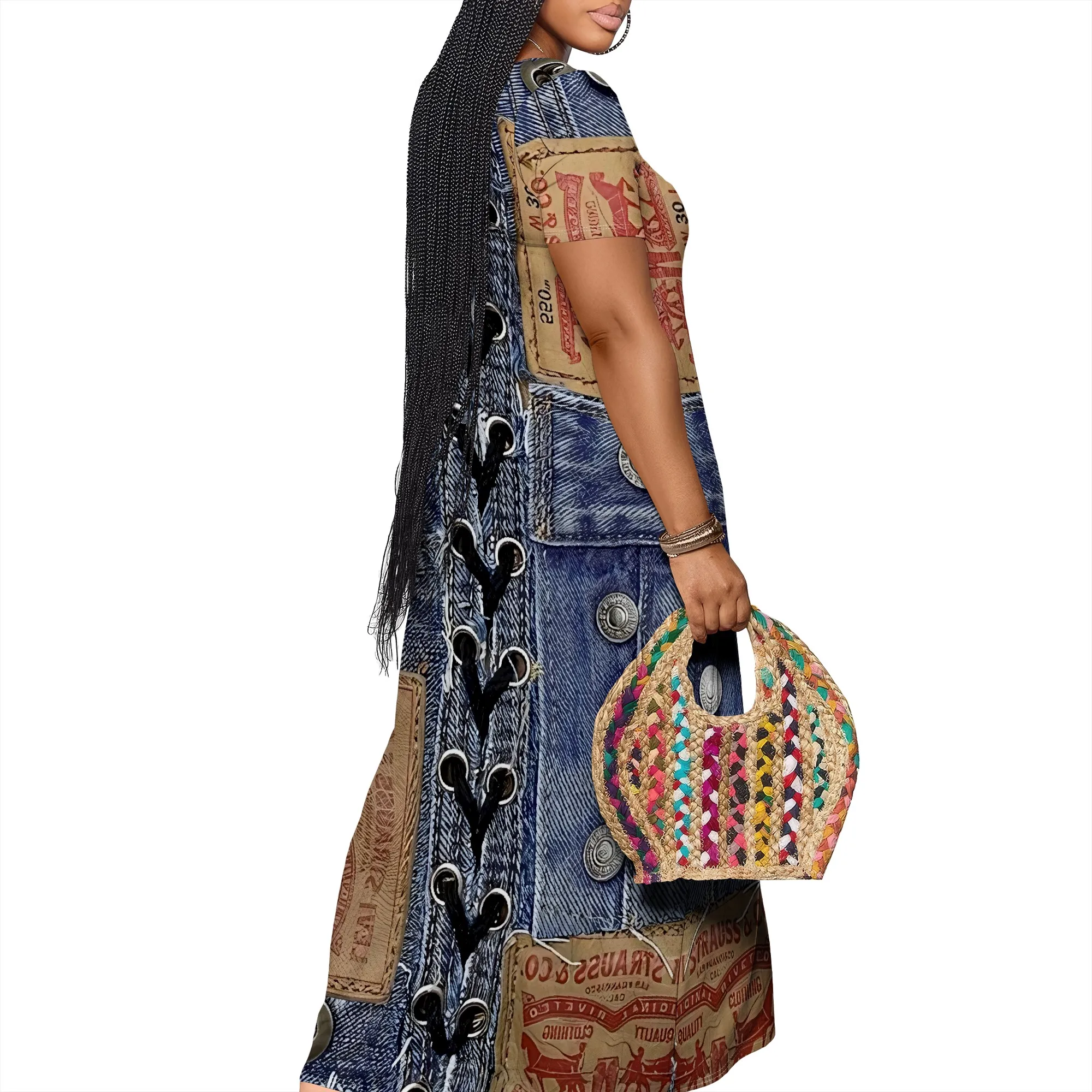 Women's Casual Maxi Dresses Summer Suspender Beach Dress Sundress with Pockets Women's Casual Maxi Dresses Summer Suspender Beach Dress Sundress with Pockets