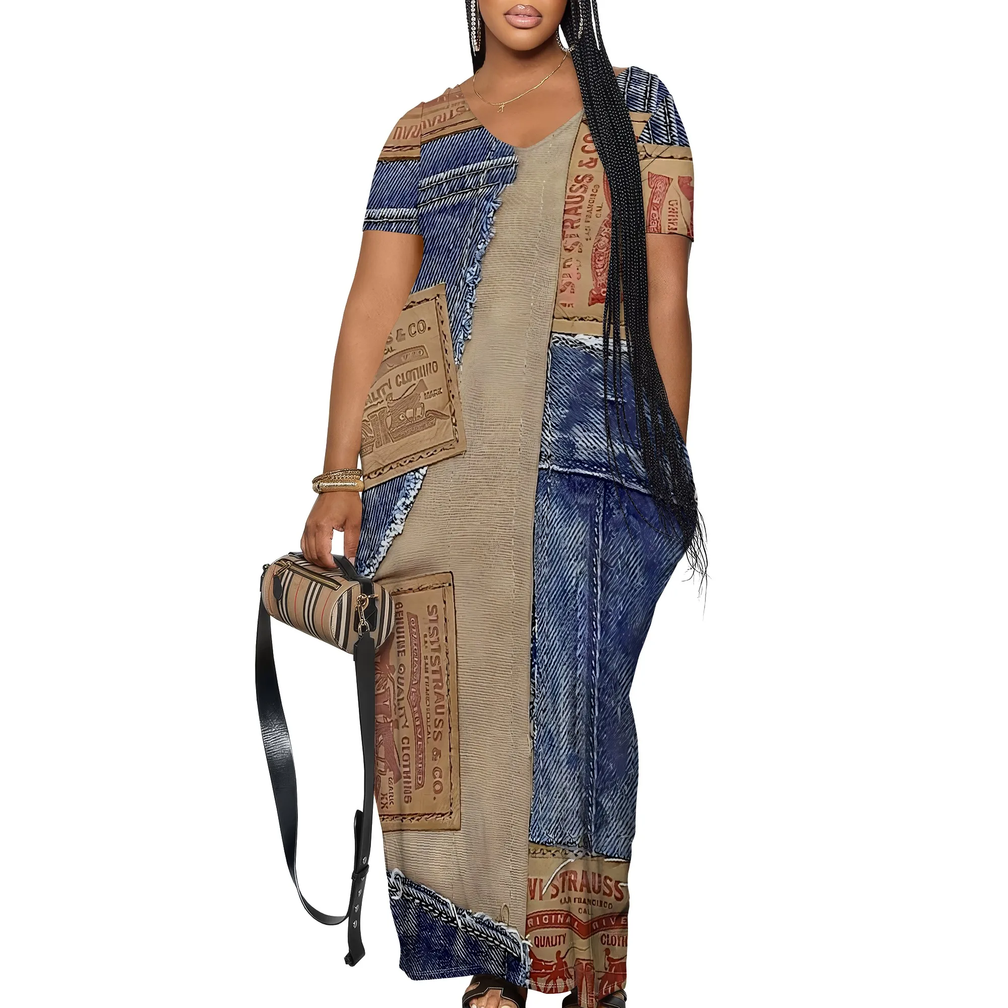 Women's Casual Maxi Dresses Summer Suspender Beach Dress Sundress with Pockets Women's Casual Maxi Dresses Summer Suspender Beach Dress Sundress with Pockets