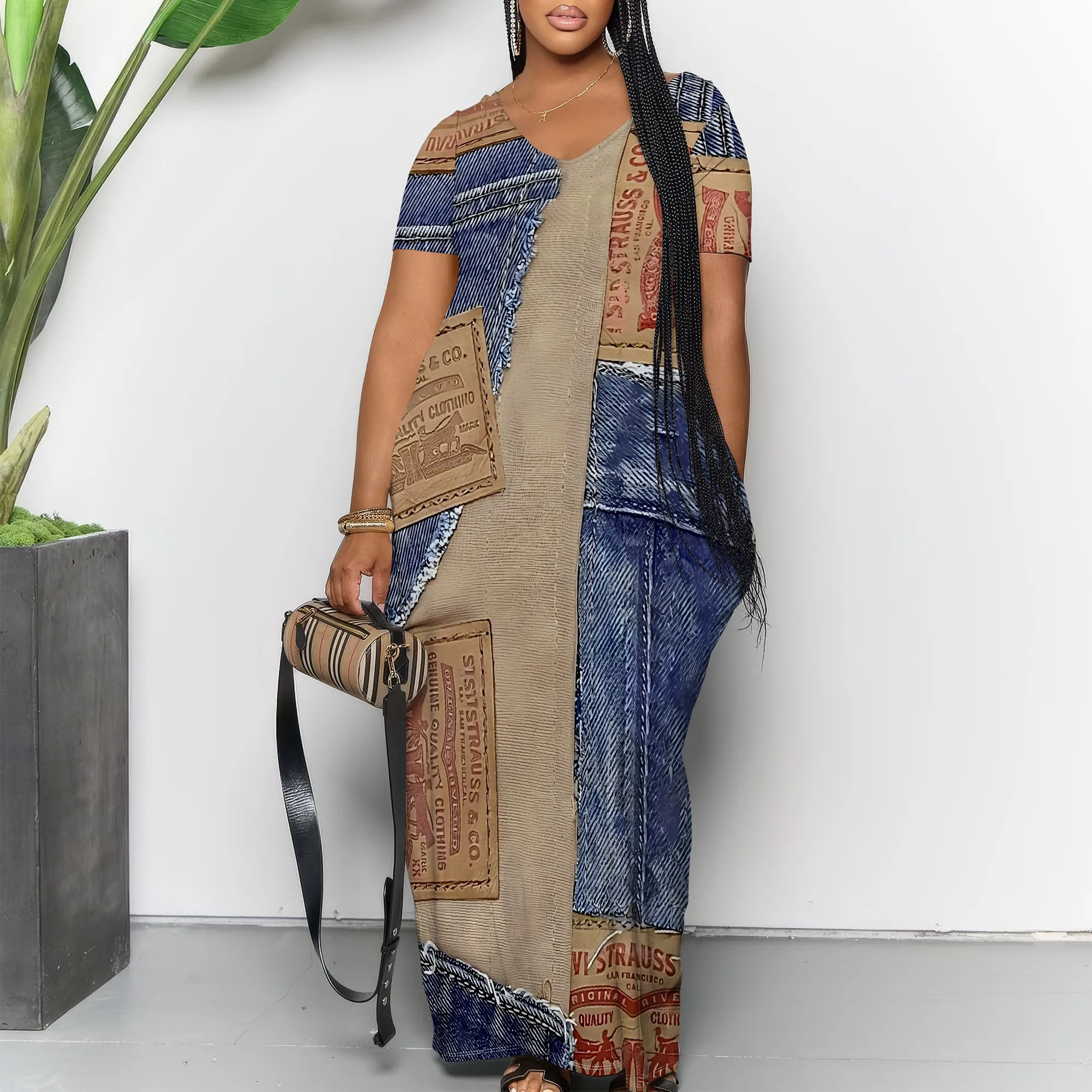 Women's Casual Maxi Dresses Summer Suspender Beach Dress Sundress with Pockets Women's Casual Maxi Dresses Summer Suspender Beach Dress Sundress with Pockets