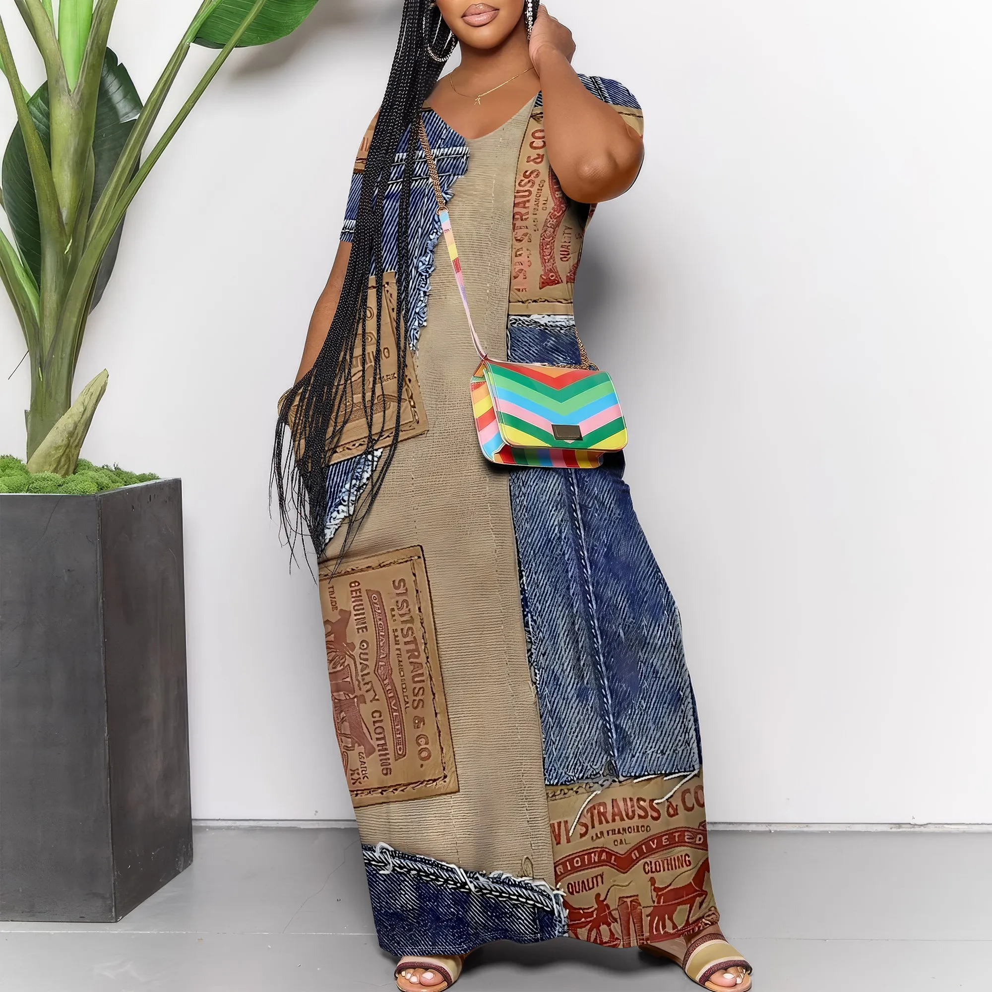 Women's Casual Maxi Dresses Summer Suspender Beach Dress Sundress with Pockets Women's Casual Maxi Dresses Summer Suspender Beach Dress Sundress with Pockets