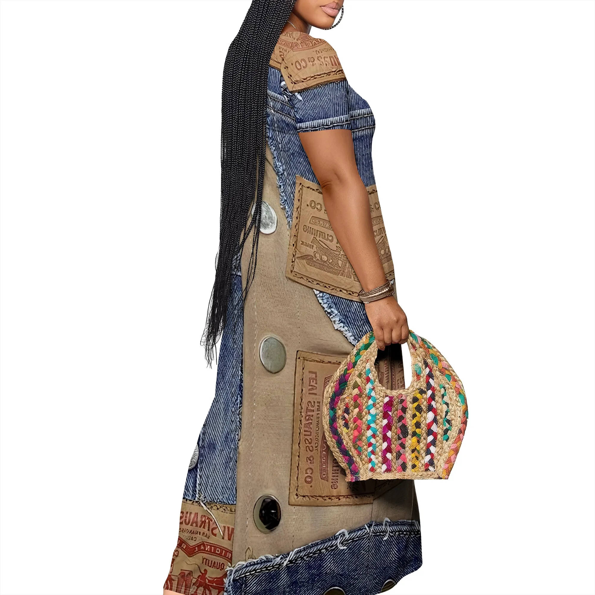 Women's Casual Maxi Dresses Summer Suspender Beach Dress Sundress with Pockets Women's Casual Maxi Dresses Summer Suspender Beach Dress Sundress with Pockets