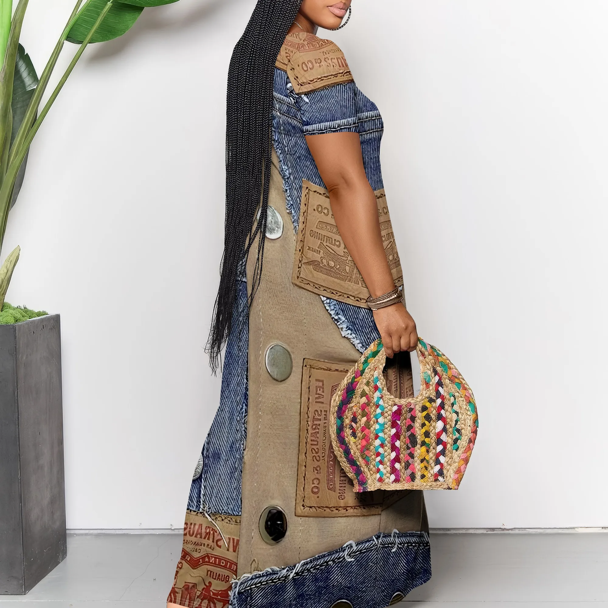 Women’s Casual Maxi Dresses Summer Suspender Beach Dress Sundress with Pockets Women's Casual Maxi Dresses Summer Suspender Beach Dress Sundress with Pockets