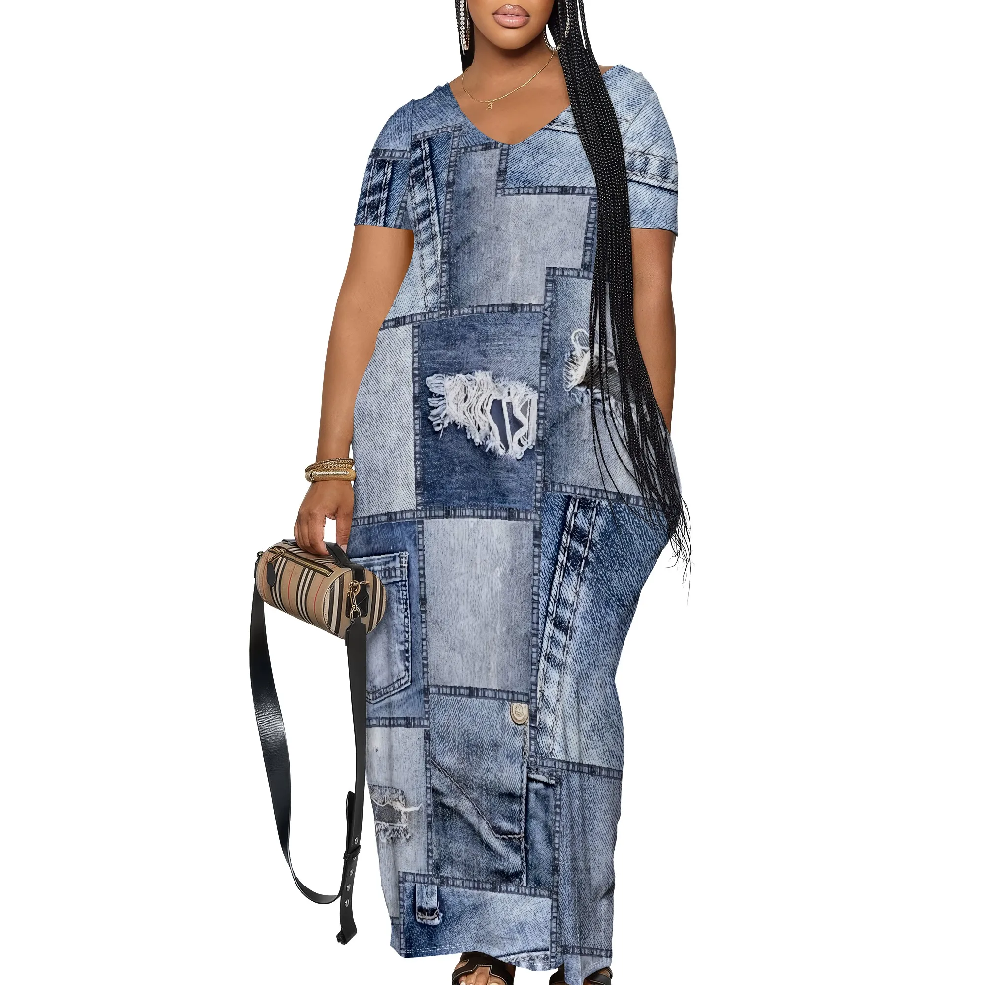 Women's Casual Maxi Dresses Summer Suspender Beach Dress Sundress with Pockets Women's Casual Maxi Dresses Summer Suspender Beach Dress Sundress with Pockets