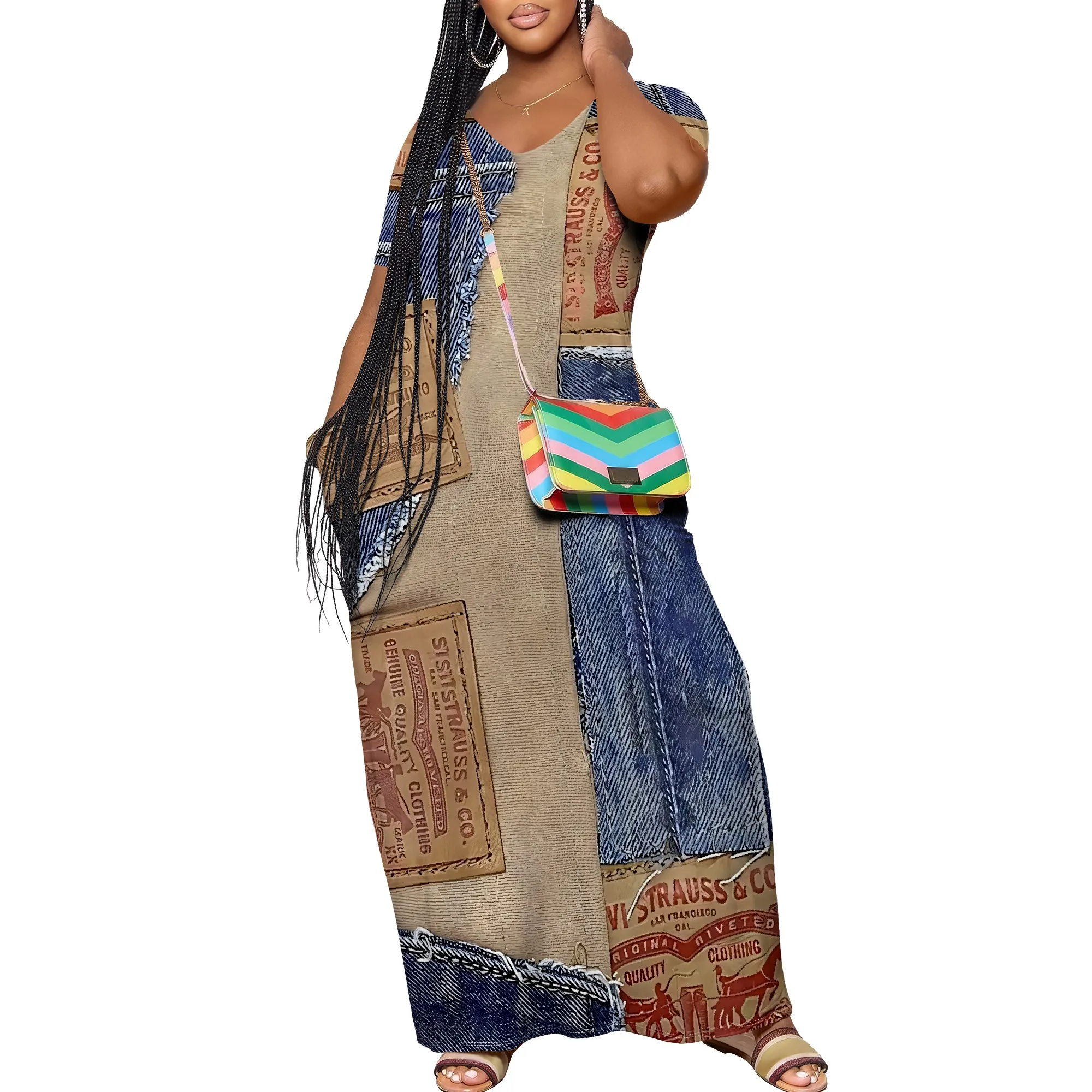 Women's Casual Maxi Dresses Summer Suspender Beach Dress Sundress with Pockets Women's Casual Maxi Dresses Summer Suspender Beach Dress Sundress with Pockets