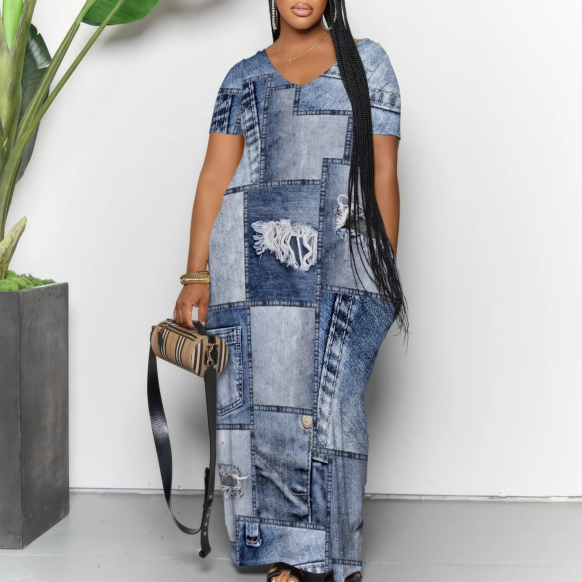 Women's Casual Maxi Dresses Summer Suspender Beach Dress Sundress with Pockets Women's Casual Maxi Dresses Summer Suspender Beach Dress Sundress with Pockets