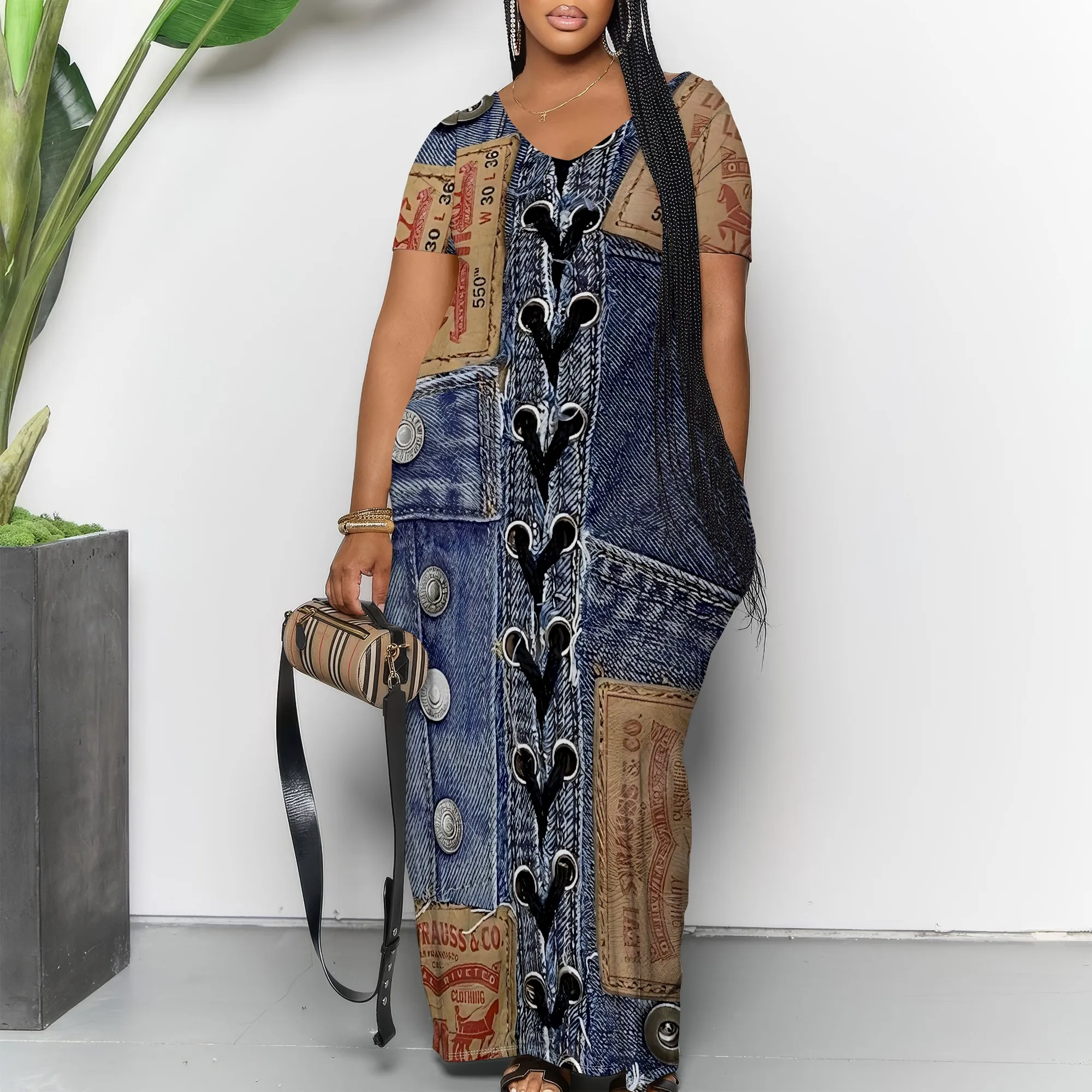 Women's Casual Maxi Dresses Summer Suspender Beach Dress Sundress with Pockets Women's Casual Maxi Dresses Summer Suspender Beach Dress Sundress with Pockets