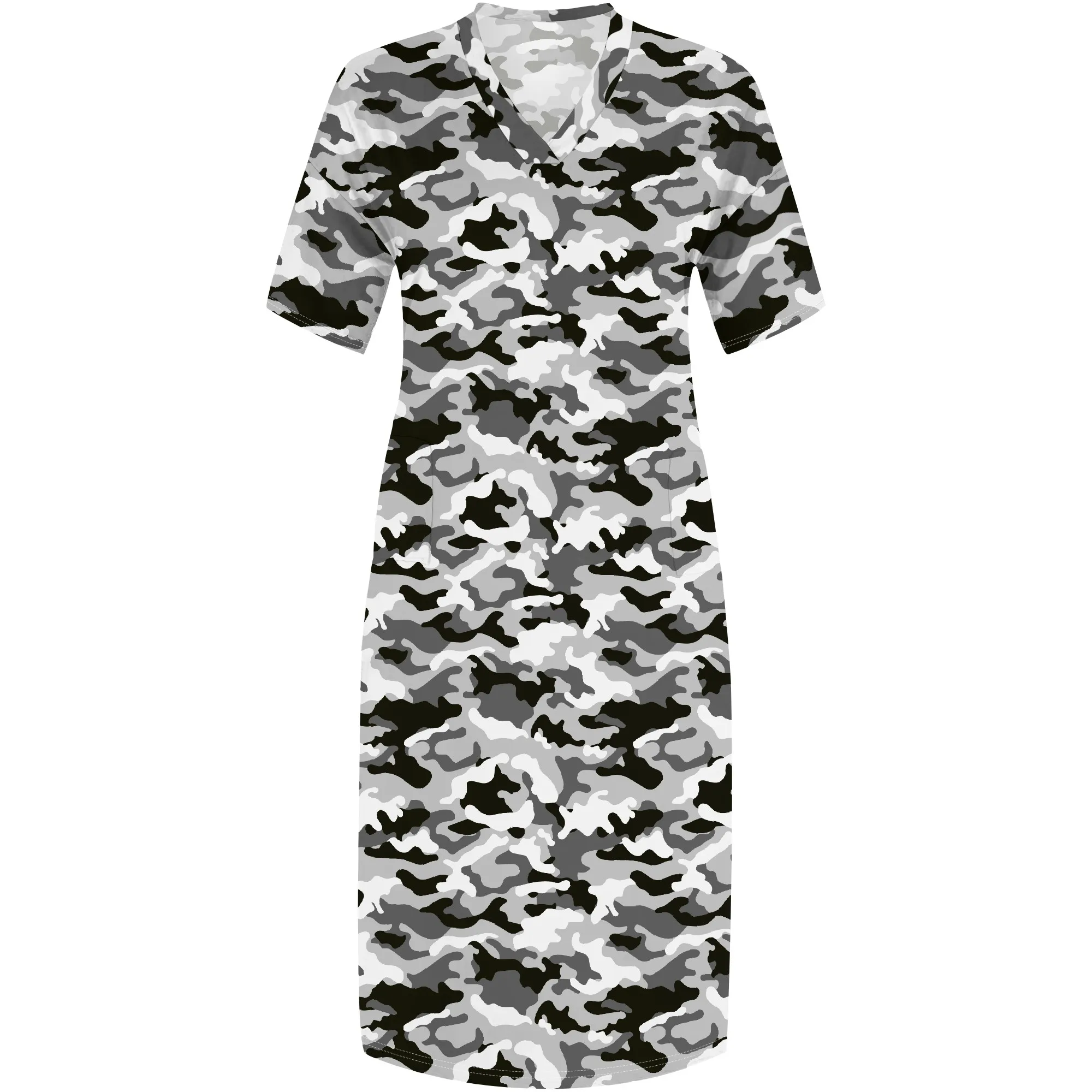 Dresses for Curvy Women Summer Fade Short Sleeve t Shirt Midi Dress with Pockets Dresses for Curvy Women Summer Fade Short Sleeve t Shirt Midi Dress with Pockets