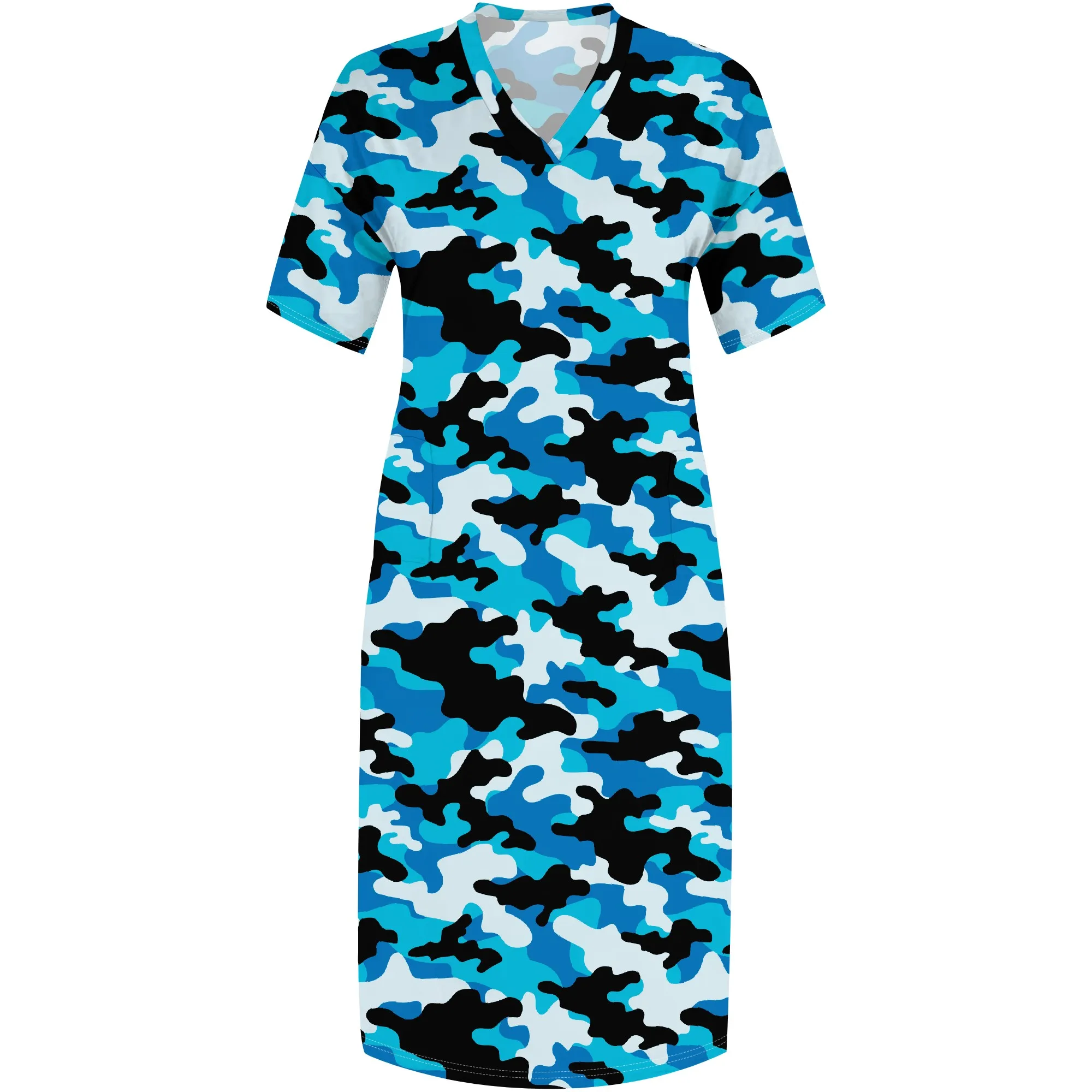 Dresses for Curvy Women Summer Fade Short Sleeve t Shirt Midi Dress with Pockets Dresses for Curvy Women Summer Fade Short Sleeve t Shirt Midi Dress with Pockets